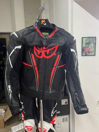 Veste moto en cuir Berik rouge 48 (S)