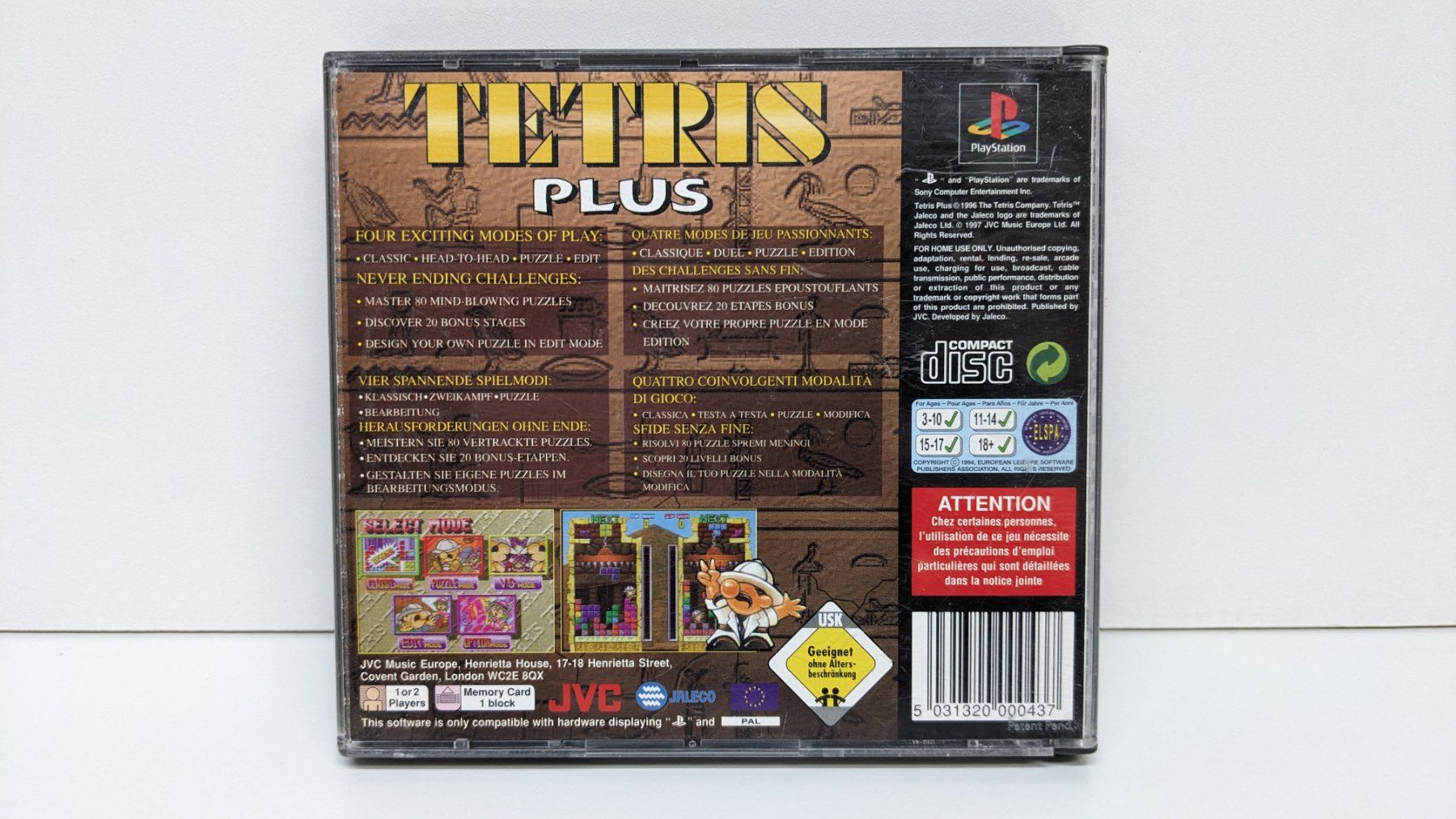 Spiele: Tetris Plus - PlayStation 1 – Gebraucht aus Menziken von  2
