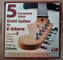 5 Sätze E-Gitarren Saiten C.Giant Stahl Stärke 009 neu