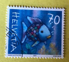 Nr.1027 GESTEMPELT Regenbogenfisch allein unterwegs 2001  ﻿