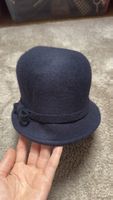 Chapeau cloche Wollhut 98% laine bleu marine 57 cm