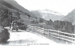 Weisstannen SG Weg nach Weisstannen Break Ross Fuhrwerk 1920