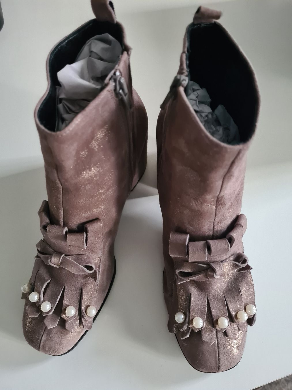 Kennel + Schmenger Damenschuhe: KENNEL&SCHMENGER STIEFELETTE BRONZE/ROSA GR.39 – Gebraucht aus Adlikon von jahr01