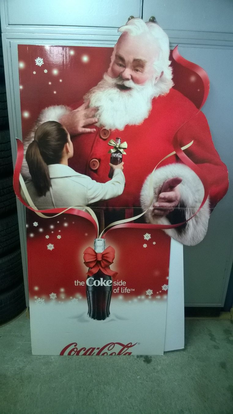Coca-Cola Schilder: Coca-Cola Aufsteller Weihnachtsmann – Gebraucht aus Mollis von Cadillac58