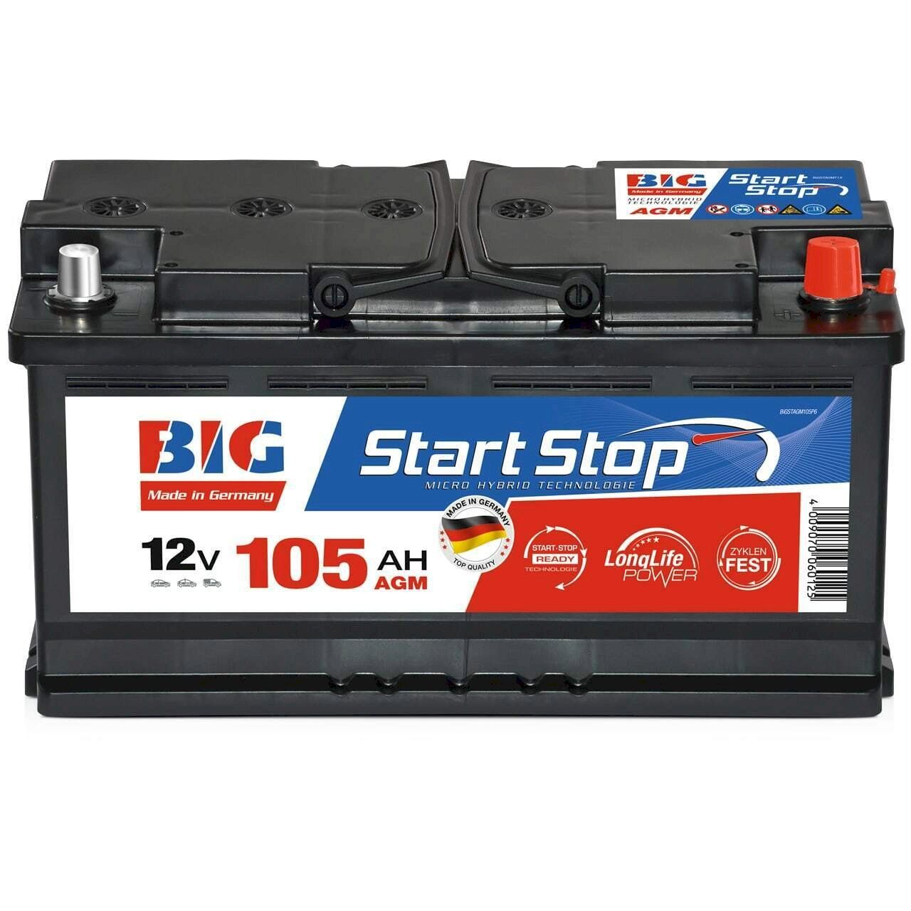 Batteries: BIG Start-Stop Batterie AGM 12V 105Ah – Neuf avec emballage d'origine à Bottighofen par zaap
