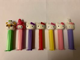 7 HELLO KITTY - PEZ SPENDER, unbenutzte Sammelfiguren,  🌸🎀