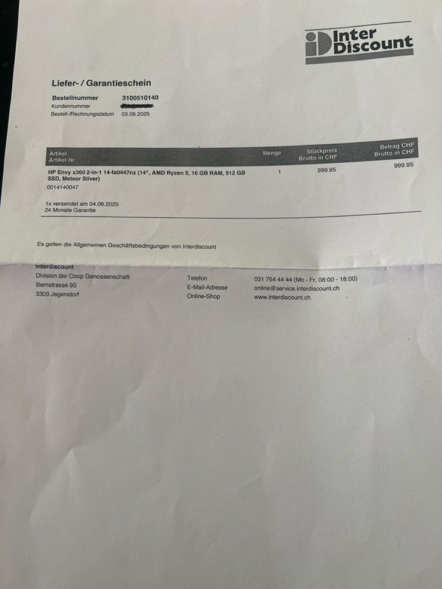 Hewlett Packard Notebook: tHP Envy Laptop, top Zustand – Usato da Winterthur venduto da neelom 4