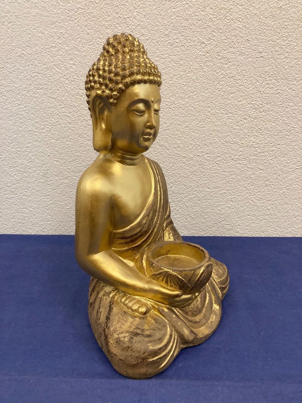 Statuette: Buddha mit Schale aus Ton/Fiberglas – Nuovo e nell'imballaggio originale da Neuenhof venduto da jorogo 4