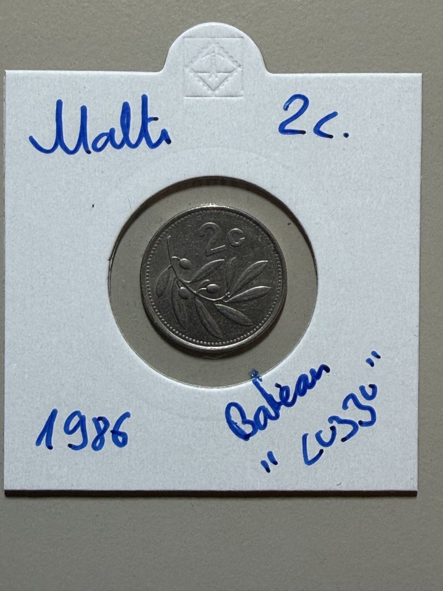 Tutti le monete: Malte - 2 cents - 1986 - Luzzu – Usato da Payerne venduto da Mike1682
