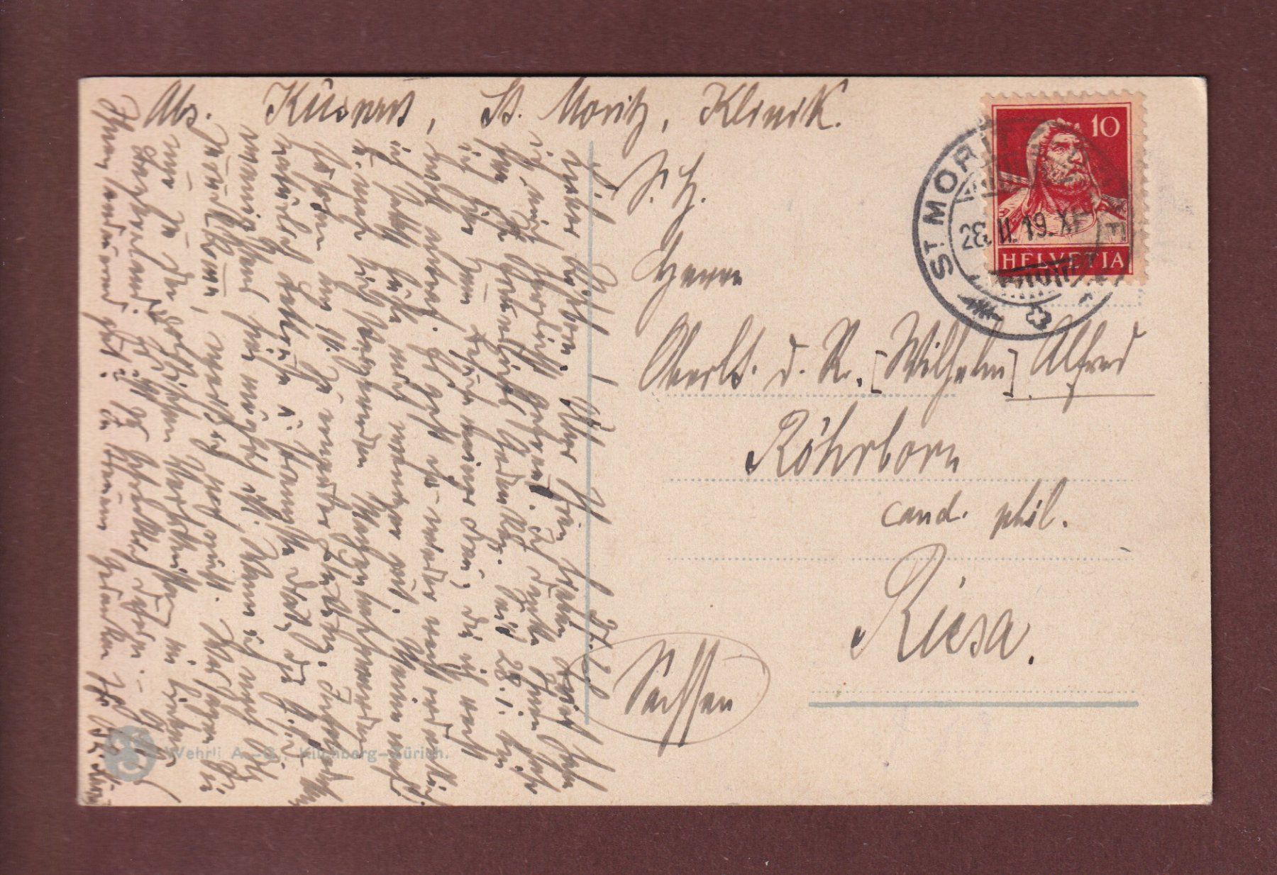 Ansichtskarten: ALP LARET - 1919 – Gebraucht aus Pully von nicecards 1