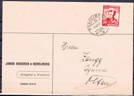 Brief Schweiz Mit Pro-Juventute Marke 1942