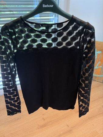 Damen Langarmshirt schwarz Grösse S MANGO