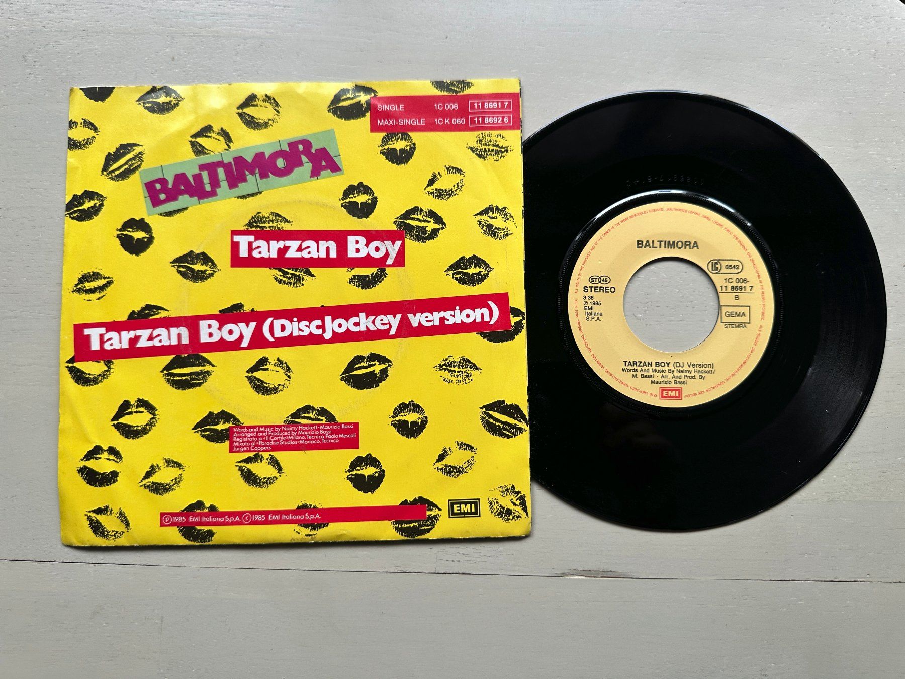 Dischi in vinile: BALTIMORA tolle Single Tarzan Boy German differnt Disco 80's – Usato da Basel venduto da Partridge 1