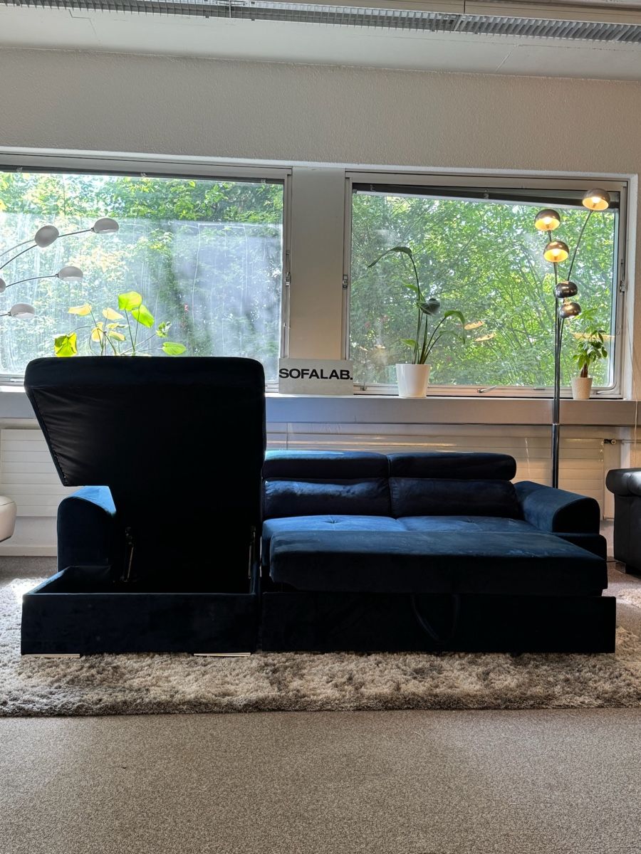 Divani: Ecksofa Marineblau mit Schlaffunktion – Usato da Fehraltorf venduto da Sofalab.swiss 4