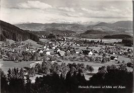Hausen a Albis ZH Heisch  Flugaufnahme Nr.5328 , ca.1950