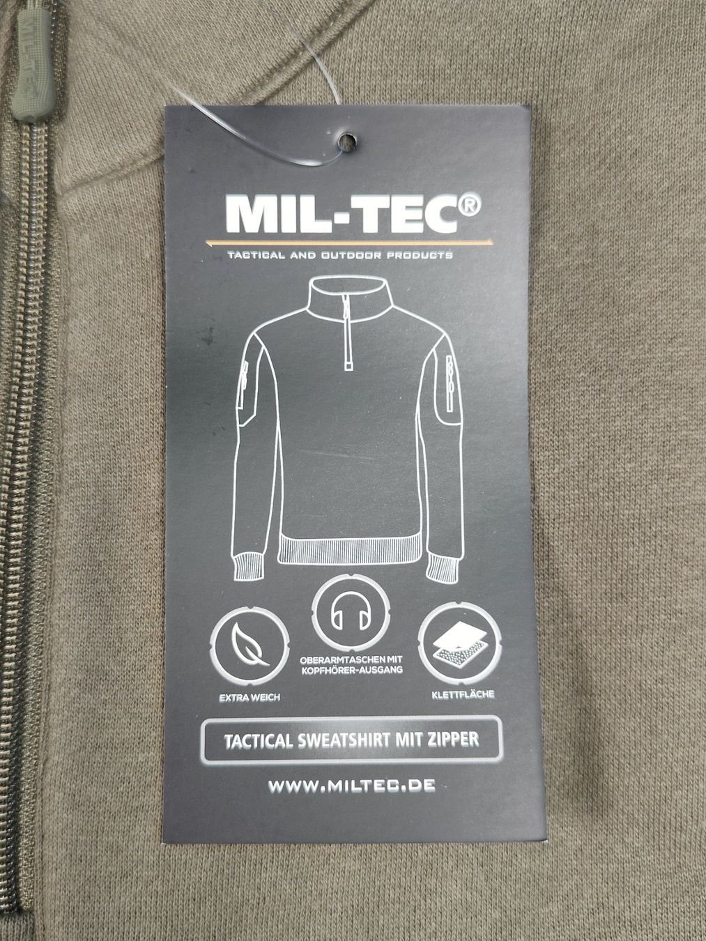 Uniformi: Tactical Sweatshirt, oliv, Grösse L – Usato da Bauma venduto da SwissMilitaria 1