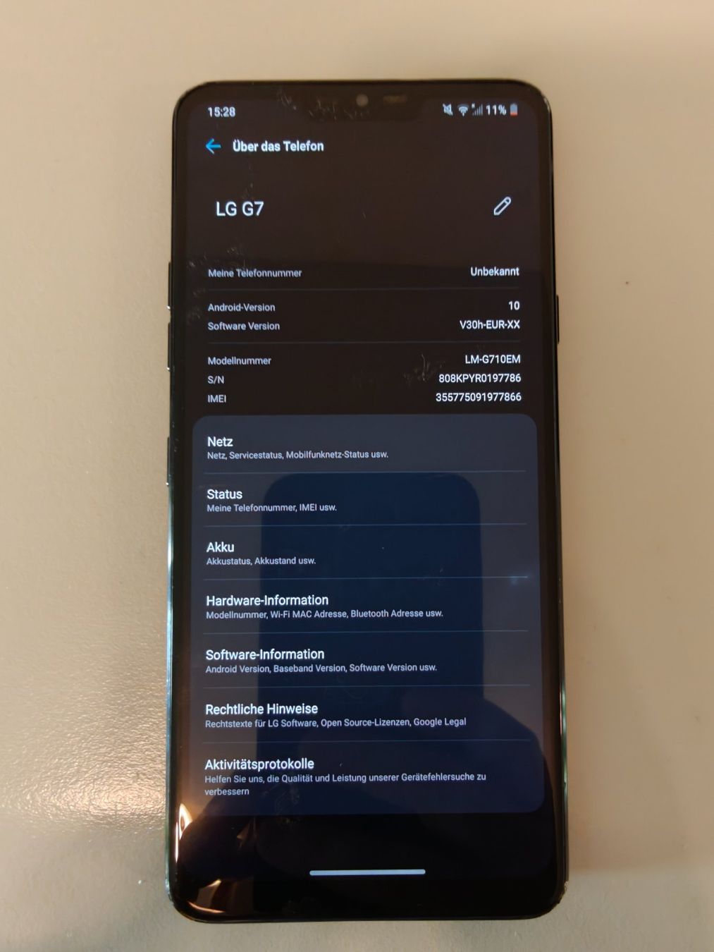 Smartphone LG G7 ThinQ 64GB, Audio Quad DAC mit 3.5mm Jack (Gebraucht ...