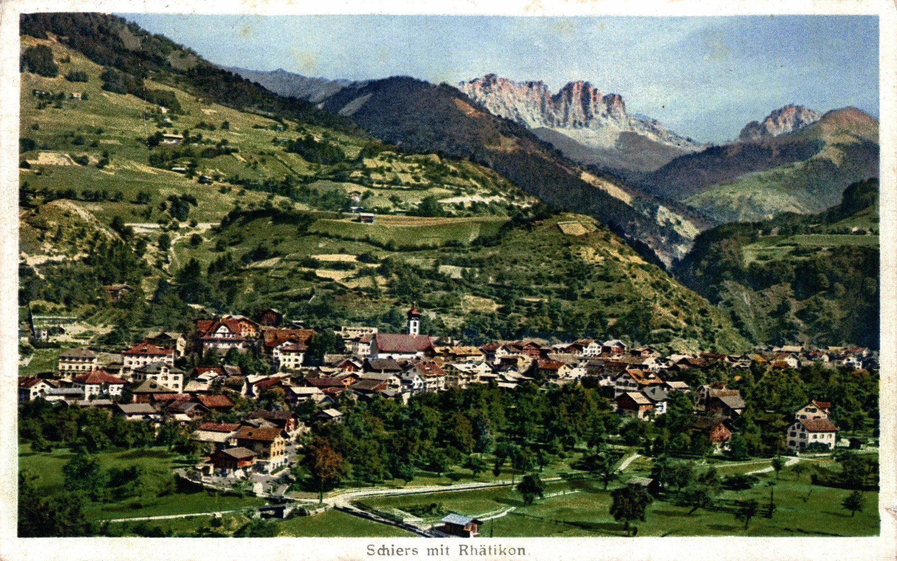 Cartes postales: Schiers mit Rätikon – D'occasion à Bronschhofen par Astore