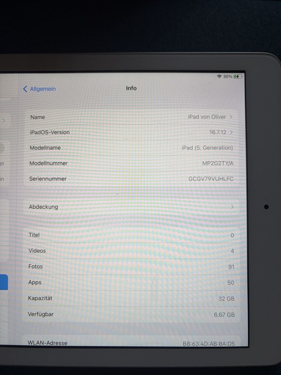 Apple Tablet PC: I-Pad silber 5 Generation 32 GB – Usato da Wichtrach venduto da angizmo 1