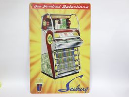 Blechschild Jukebox Seeburg V200 1956 Musikbox