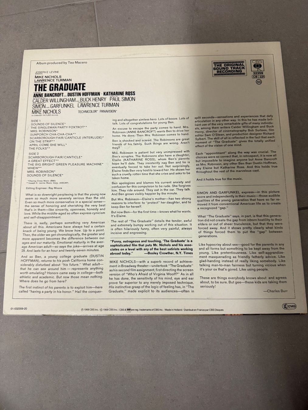 Dischi in vinile: Schallplatte / the graduate – Usato da Freidorf TG venduto da sarotiko 1