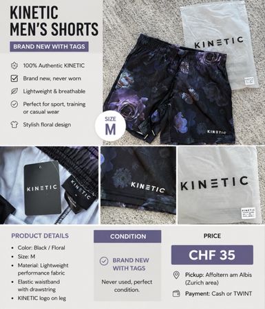 KINETIC Men’s Swim Shorts – Brand New with Tags – Size M