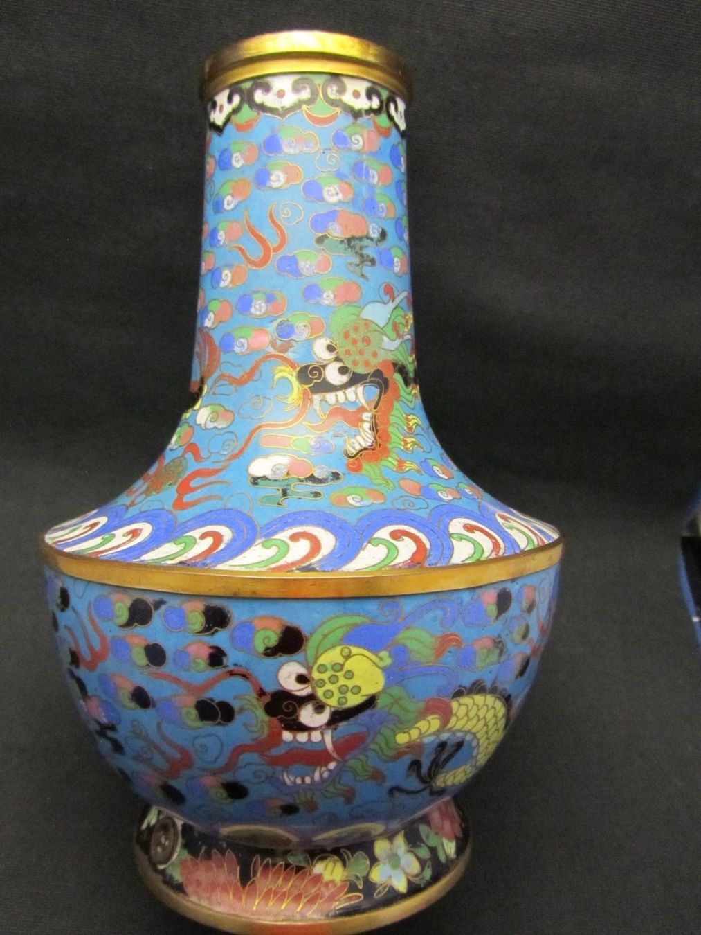 Figuren: Lampenfuss Cloisonne DRACHEN – Gebraucht aus Basel von spinne02
