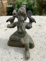 Ganesh hinduistischer Gott in Bronze Vintage