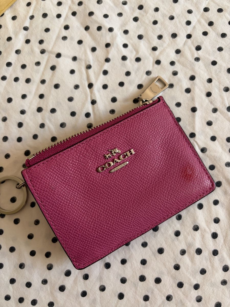 Coach Portamonete: Coach Kartenetui mit Schlüsselring pink – Usato da Zürich venduto da supereme