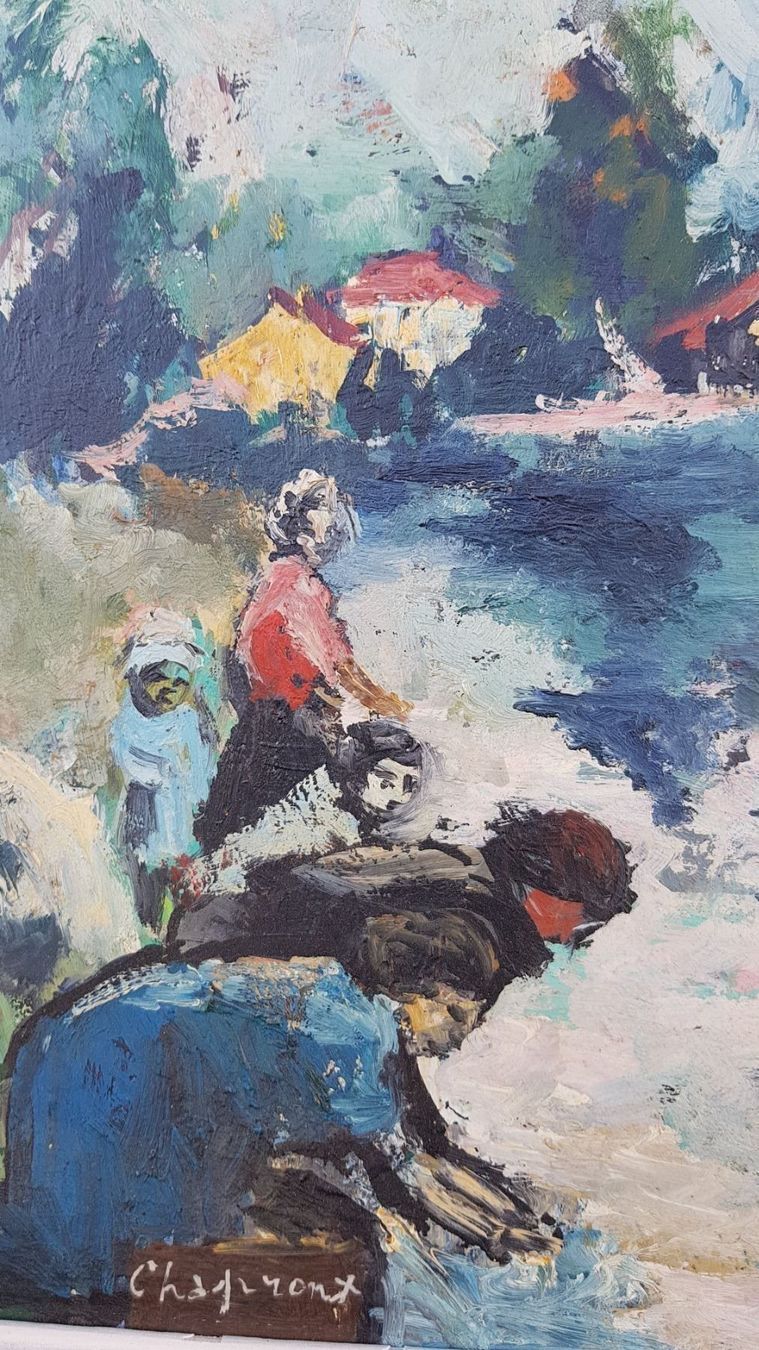 Dipinti: huile, Les lavandières par Chapront – Nuovo (secondo la descrizione) da Lausanne venduto da leneko 3