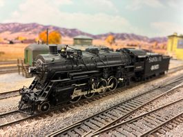 H0 USA Steam Loco - Santa Fe 2-8-2 - DC von Sunset (Brass)