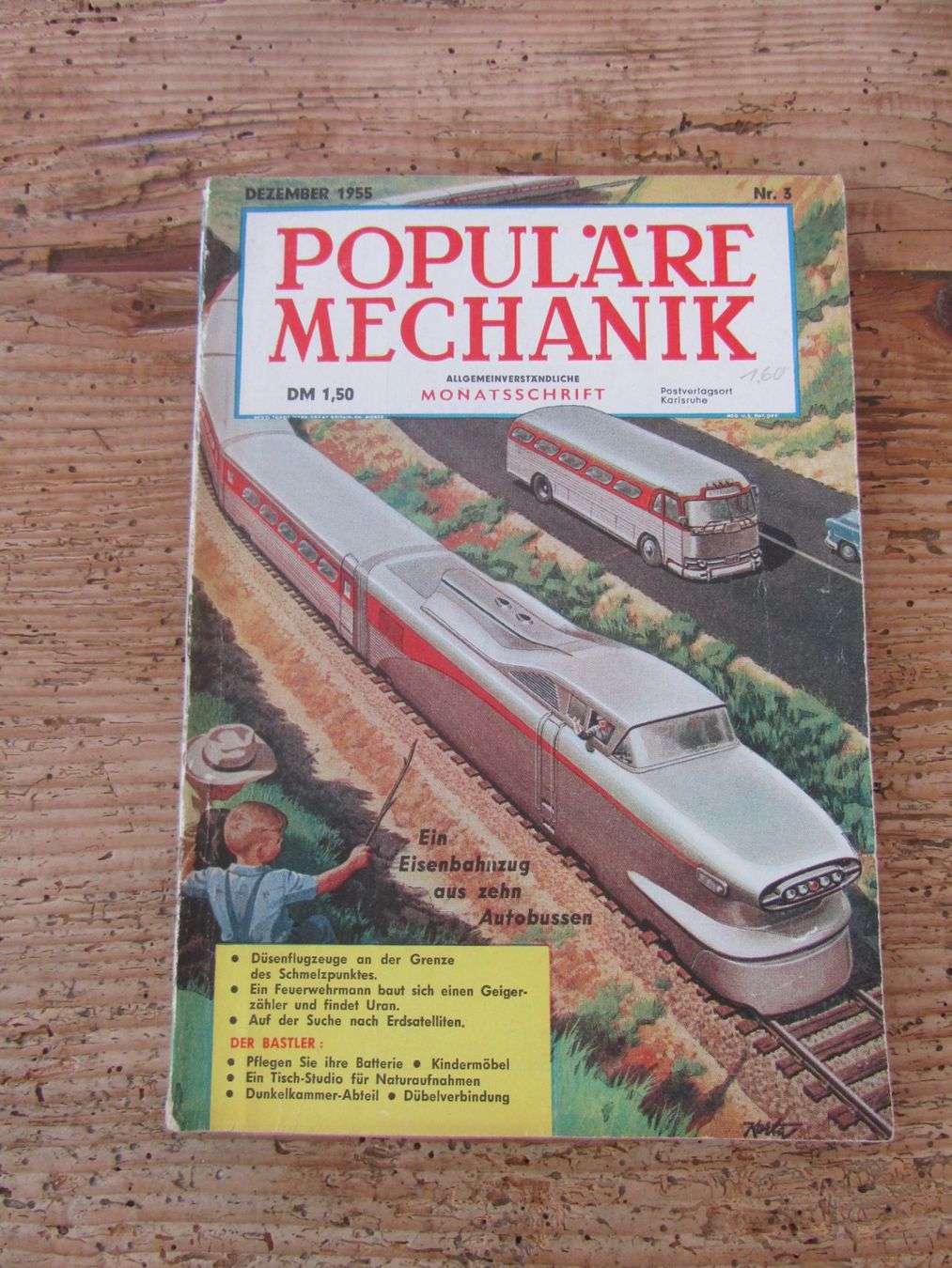 Zeitschriften & Magazine: Populaere Mechanik, Dez. 1955, Eisenbahnzug – Gebraucht aus Seengen von mikelele