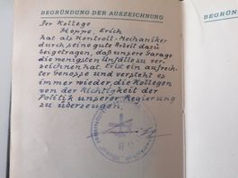 Für Ausgezeichnete Leistungen DDR 1953