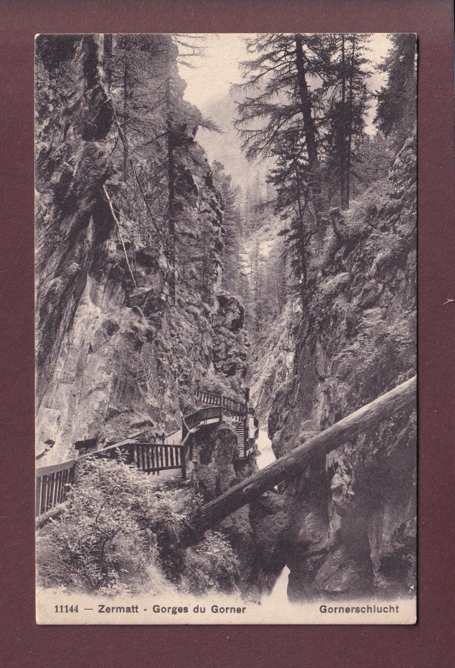 Cartoline postali: Zermatt - GORGES DU GORNER – Usato da Pully venduto da nicecards