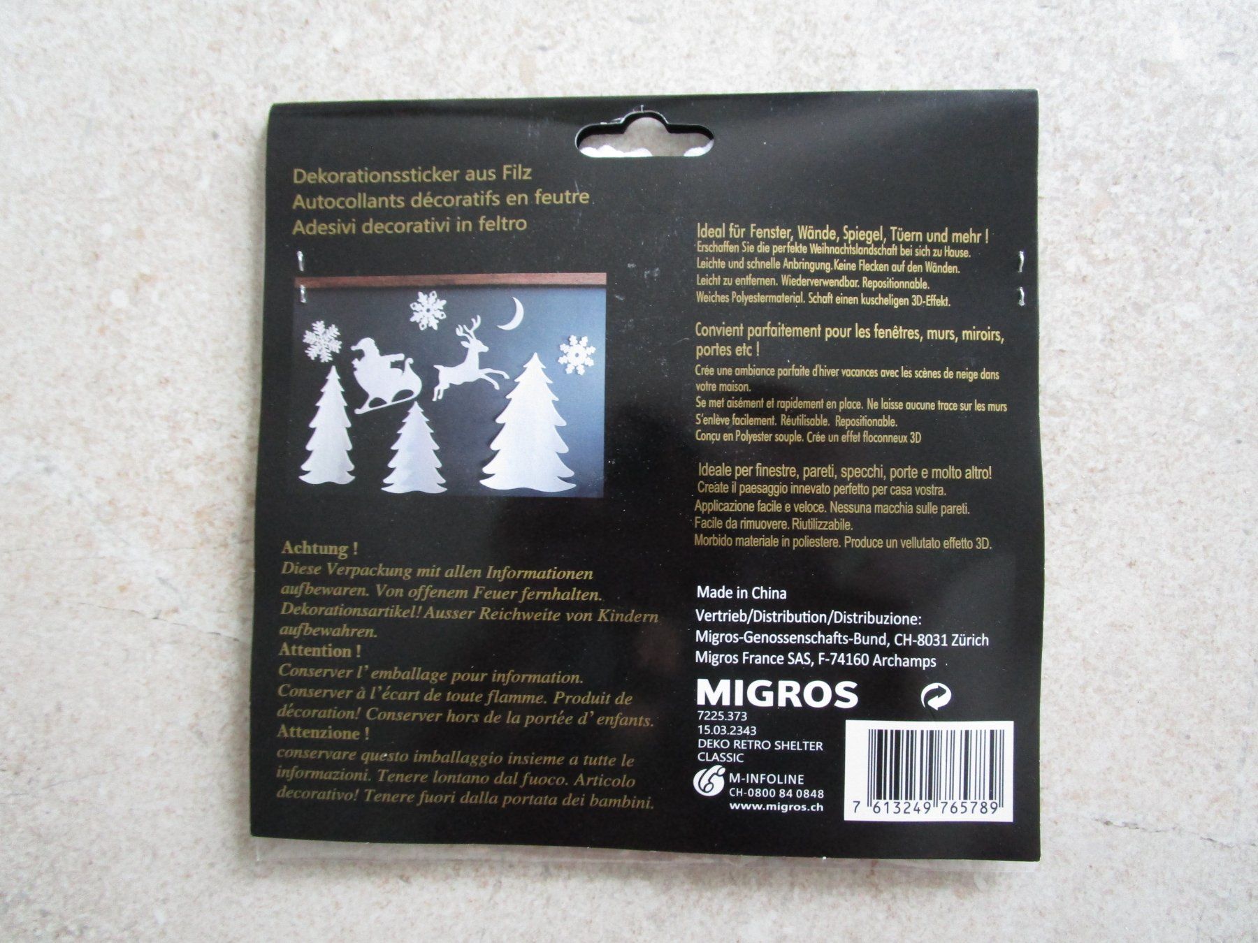 Migros Tutte le decorazioni: Dekorationssticker / Fensterbild – Nuovo e nell'imballaggio originale da Grenchen venduto da Uhus15 1