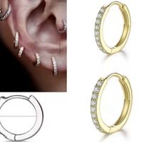 Silver 925 gold plated hoop earringd