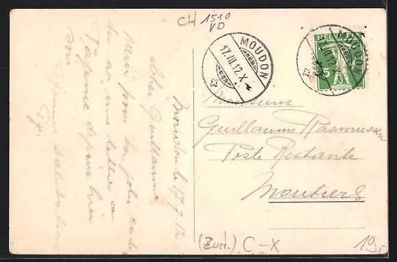 Cartes postales: AK Moudon, Ecole de Fromagerie, 1912 – D'occasion à Berlin par bartko-reher 1