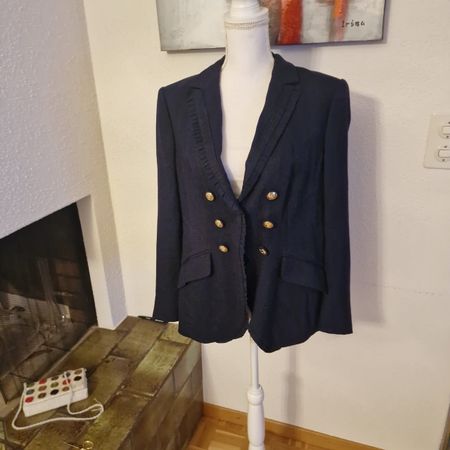 Rena Lange Blazer Grösse 42 marineblau Goldknöpfe