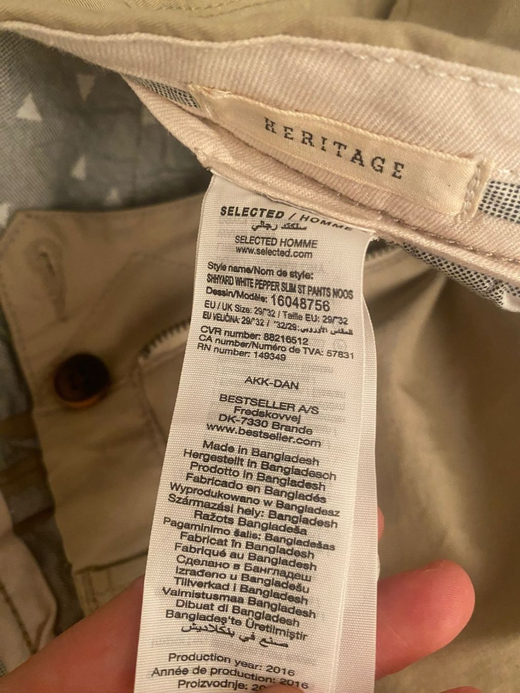 Pantaloni: Chino Crème Selected – Nuovo (secondo la descrizione) da Zürich venduto da mel_z6hd 1