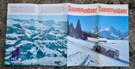 Faltprospekt SAANENMÖSER  Funi-Schlitten  ca. 1960er Jahre