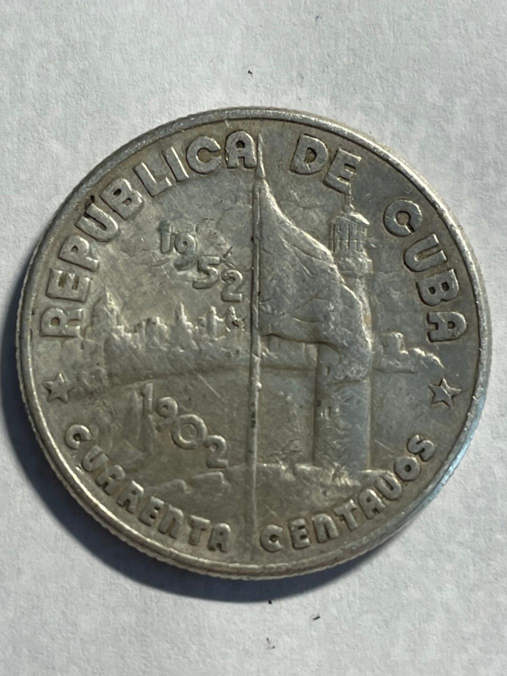 Tutti le monete: (49) 40 Centavos, Kuba 1952 – Usato da Aesch BL venduto da masmusgo