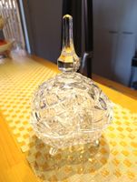 Vintage Kristallglas Deckeldose Bonboniere 80er Top