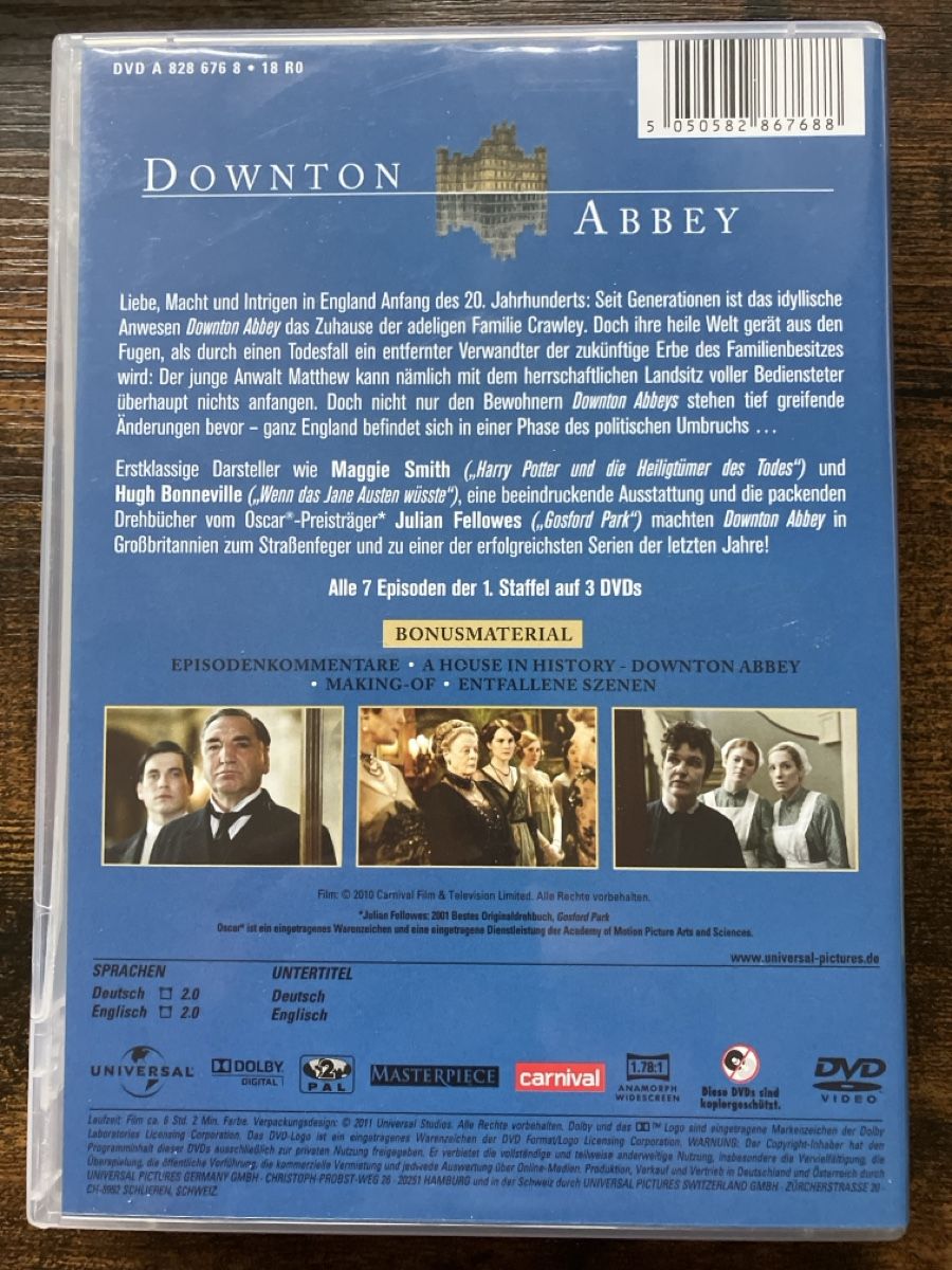 Tutti i DVDs: Downton Abbey Staffel eins DVD – Usato da Glarus venduto da Jhuber78 1