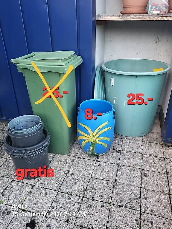 Bewässern & Giessen: Regenfass 200lt – Gebraucht aus Rüti ZH von poopey