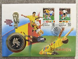 WM 1994 Numisbrief Rumänien 