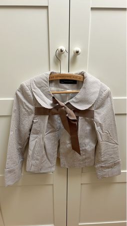 Zara Kurzjacke gestreift mit Schleife neuwertig