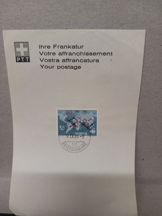 Cachet Premier Jour UIT 1965, timbre 50ct Helvetia! (D'occasion) à ...