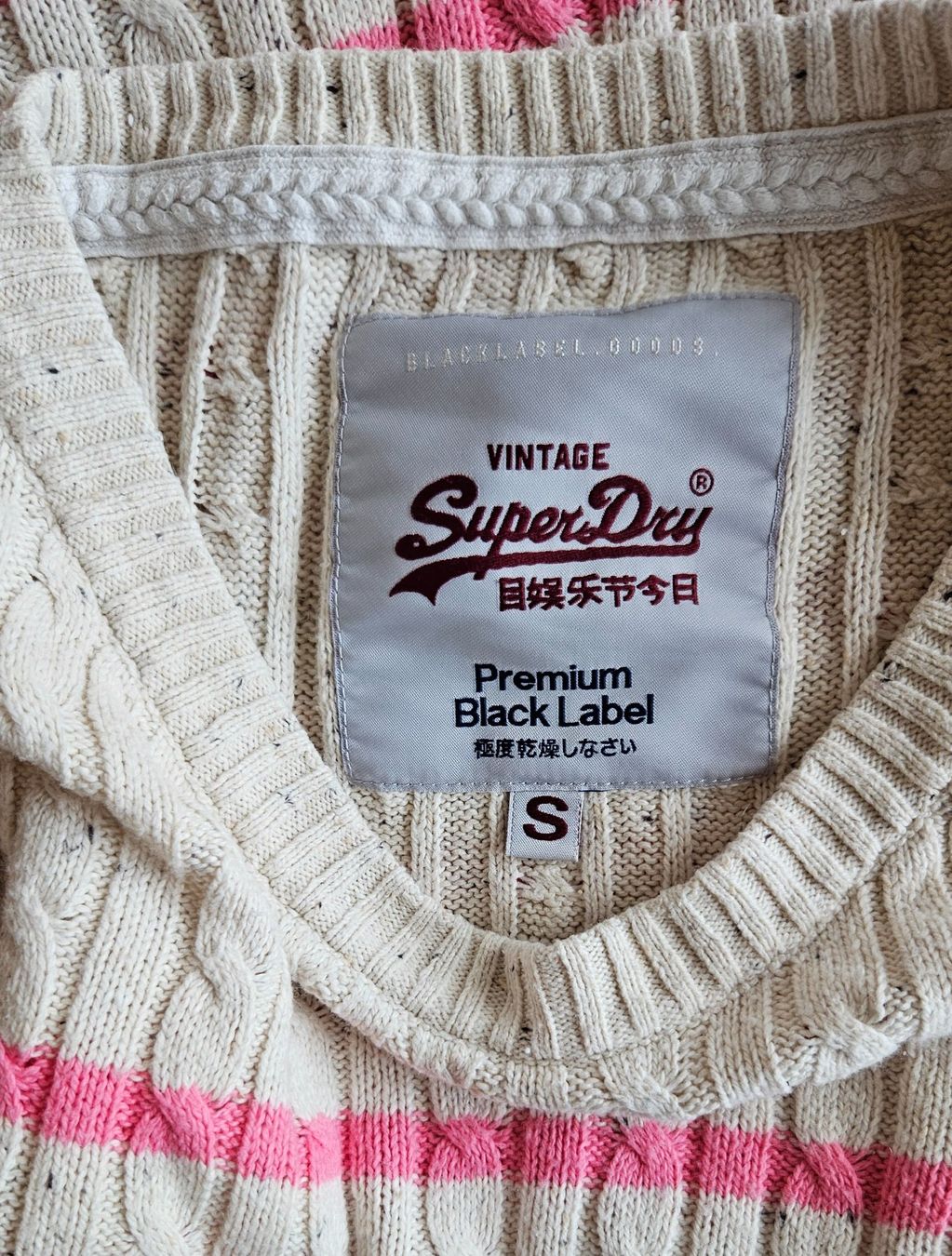 Maglioni & Felpe: Superdry Strickpullover, Grösse S, beige/pink gestreift – Usato da Staffelbach venduto da Frisco77 3