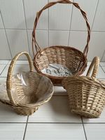 3 Körbe Weide Dekokorb Blumenkorb versch. Groessen 