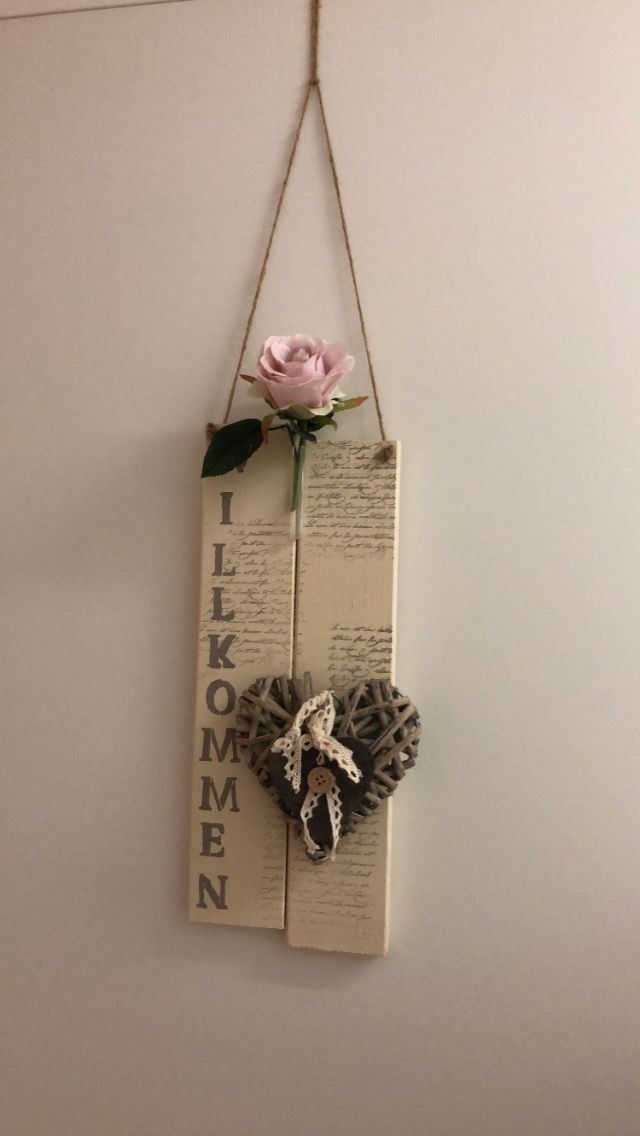 Insegne: Shabby Chic Willkommen  Holz Tafel – Nuovo (secondo la descrizione) da Fällanden venduto da LetiRobi